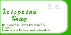 krisztian uray business card